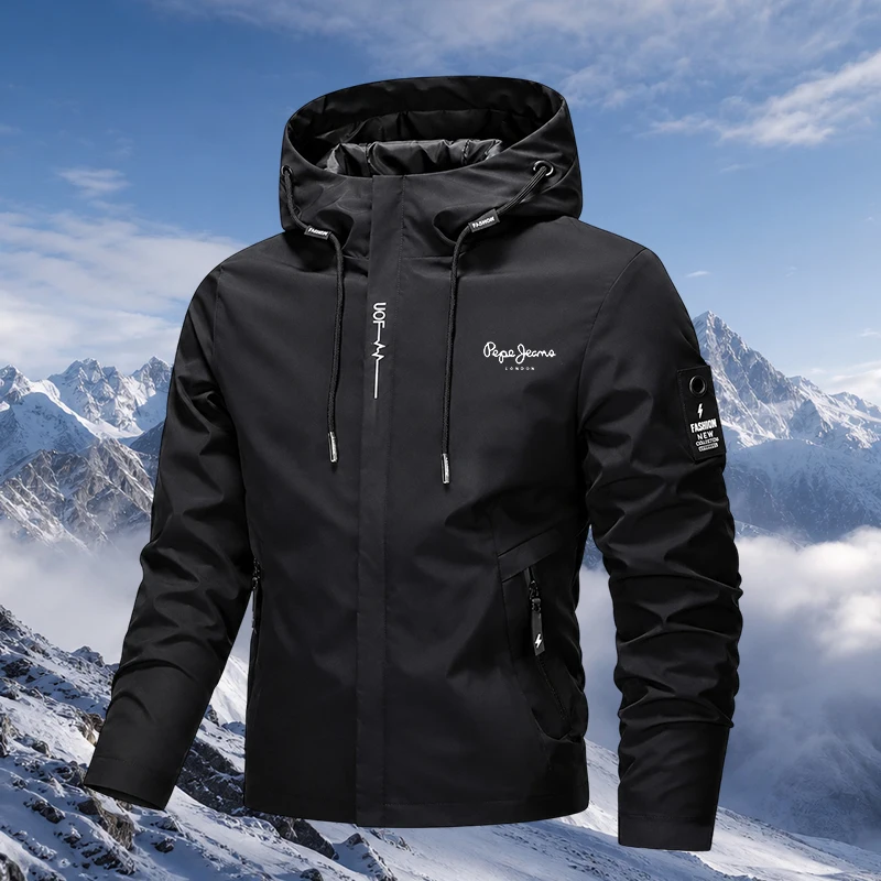 Outdoor Sport Windbreaker - Chaqueta Cortavientos Ligera con Capucha Estilo