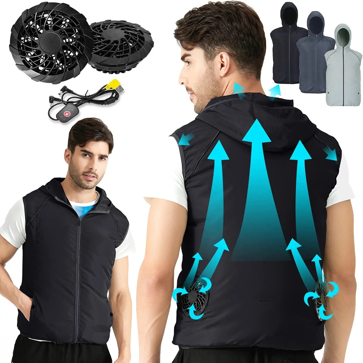 Outdoor Sport Windbreaker - Chaleco Deportivo de Verano con Aire