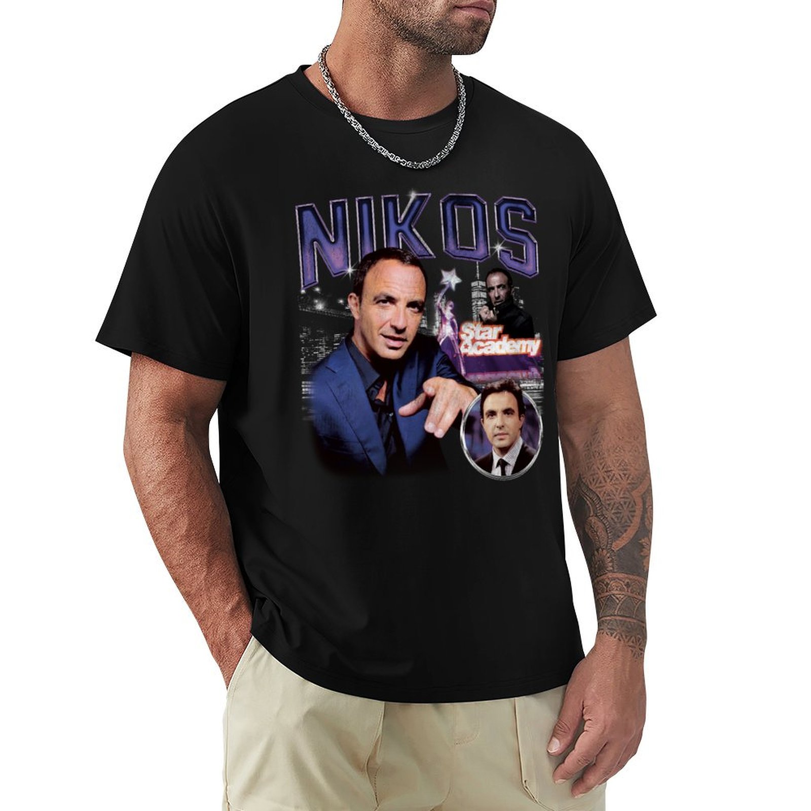 Academy Sports Outdoor - Nikos Aliagas Star Academy Camiseta vintage