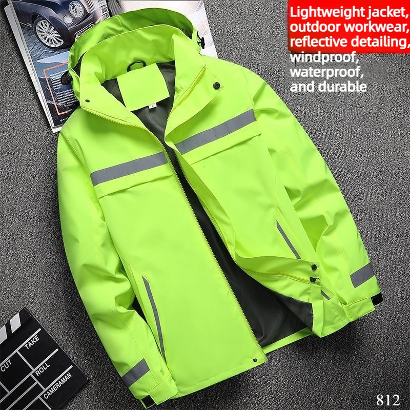 Outdoor Sport Windbreaker - Chaqueta de trabajo ligera con capucha,