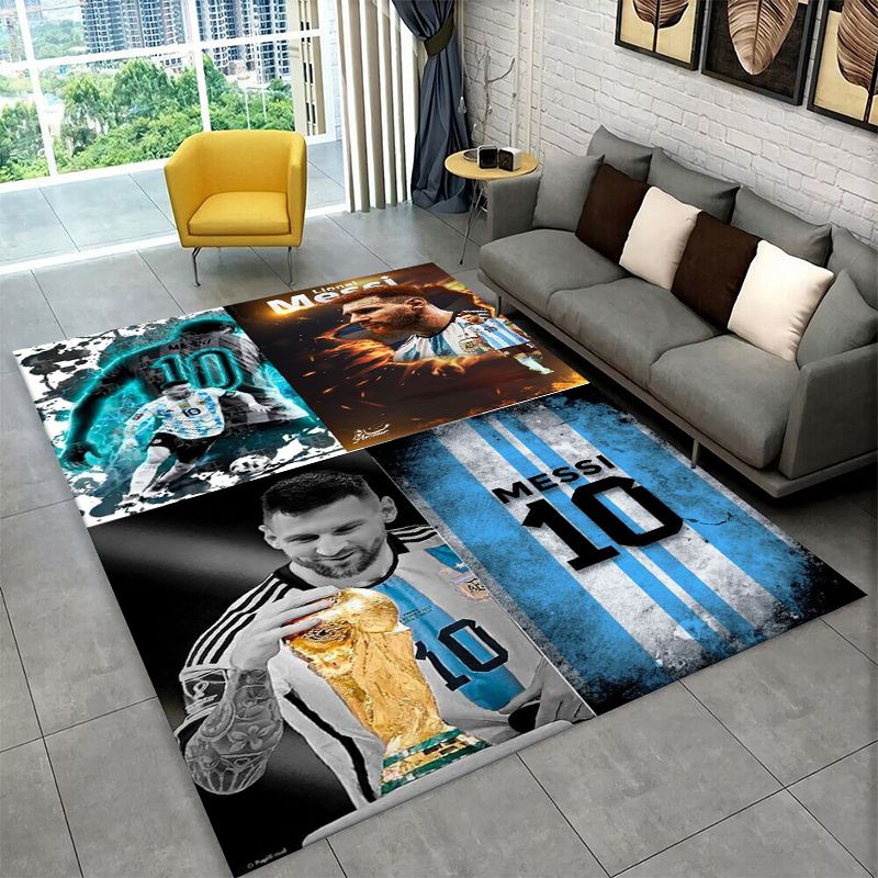 Outdoor Sport Area - Alfombra Antideslizante con Diseño de Messi