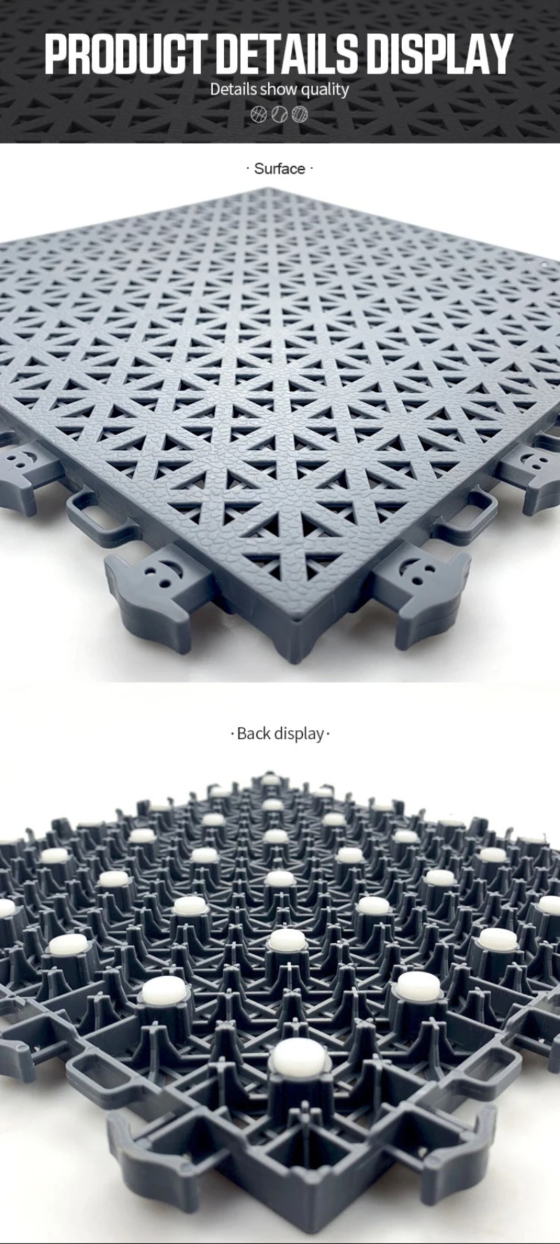Baldosas portátiles de plástic - Outdoor Sport Floor Tiles reseña y precio